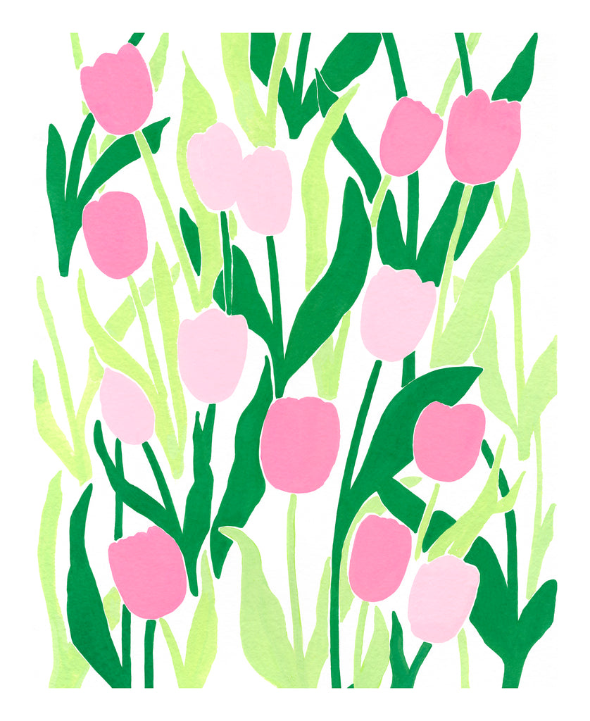 Tulips in Pink - Print